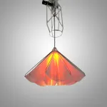 Подвесная люстра Silken Bloom C D100 с механизмом раскрытия и подъёма с плафоном в форме цветка от Vinsa