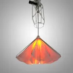 Подвесная люстра Silken Bloom C D150 с механизмом раскрытия и подъёма с плафоном в форме цветка от Vinsa