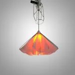 Подвесная люстра Silken Bloom C D80 с механизмом раскрытия и подъёма с плафоном в форме цветка от Vinsa