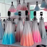 Подвесная люстра Silken Bloom В D120 с механизмом раскрытия с плафоном в форме цветка от Vinsa