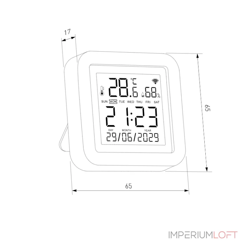 Умный датчик температуры и влажности Elektrostandard Wi-Fi a072216 от ImperiumLoft Умный датчик температуры и влажности Elektrostandard Wi-Fi a072216 от ImperiumLoft