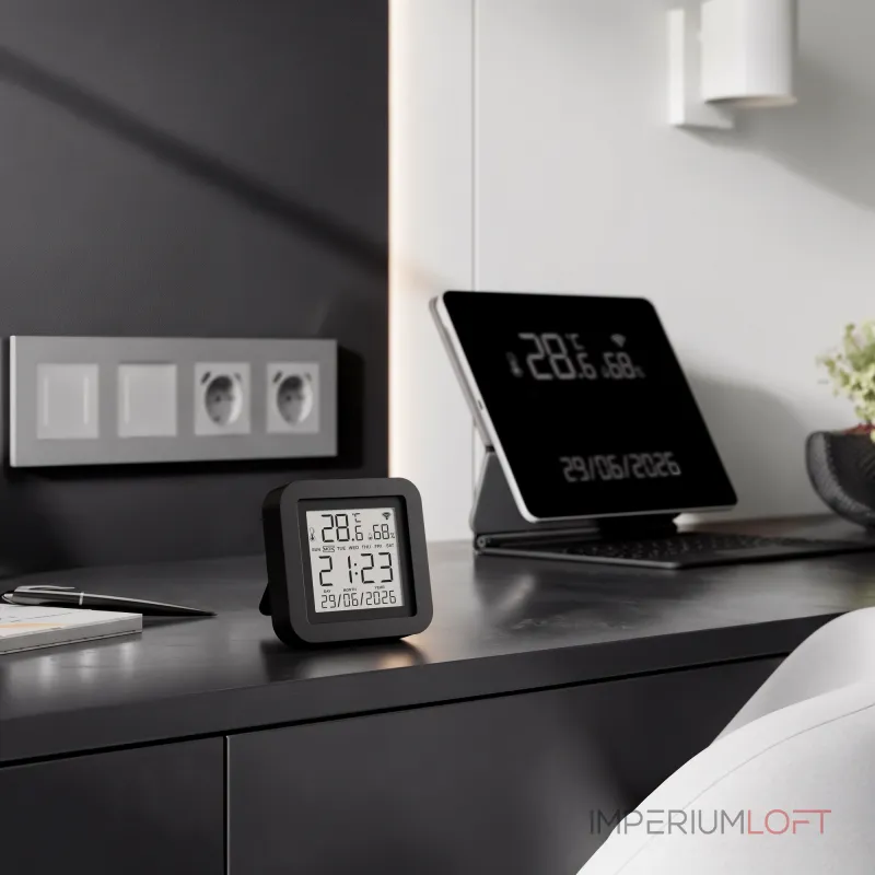 Умный датчик температуры и влажности Elektrostandard Wi-Fi a072216 от ImperiumLoft Умный датчик температуры и влажности Elektrostandard Wi-Fi a072216 от ImperiumLoft
