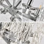 Подвесная люстра SPRING D50 Chrome со стеклянным фактурным плафоном от ImperiumLoft