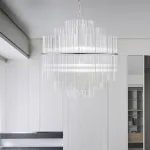 Подвесная люстра NOCTURNE D80 Chrome с оригинальным плафоном из стеклянных палочек от ImperiumLoft