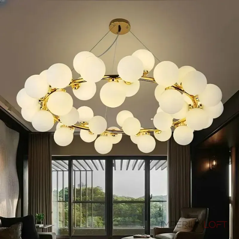 Подвесная люстра Milk Bubble Round Chandelier D100 от ImperiumLoft Подвесная люстра Milk Bubble Round Chandelier D100 от ImperiumLoft
