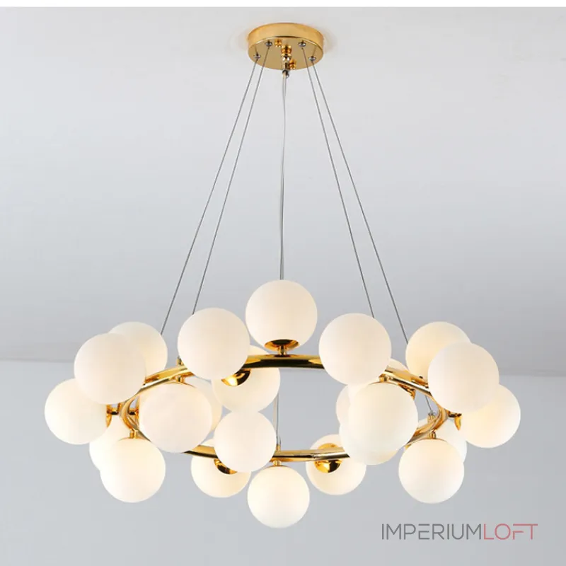 Подвесная люстра Milk Bubble Round Chandelier D70 от ImperiumLoft Подвесная люстра Milk Bubble Round Chandelier D70 от ImperiumLoft