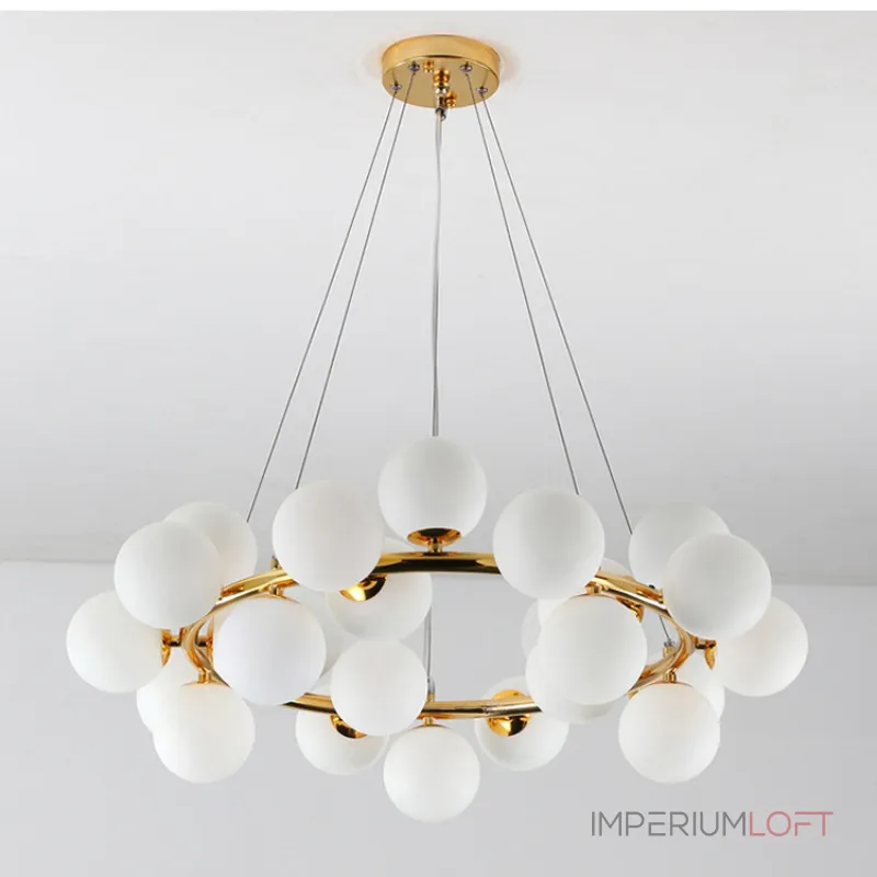 Подвесная люстра Milk Bubble Round Chandelier D70 от ImperiumLoft Подвесная люстра Milk Bubble Round Chandelier D70 от ImperiumLoft