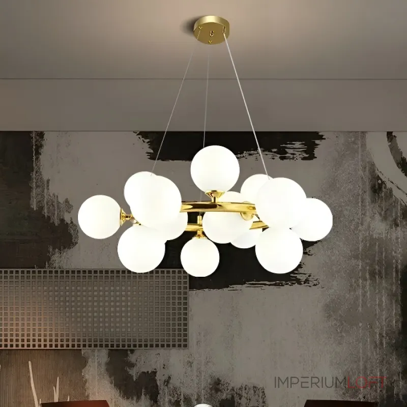 Подвесная люстра Milk Bubble Round Chandelier D56 от ImperiumLoft Подвесная люстра Milk Bubble Round Chandelier D56 от ImperiumLoft