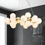 Подвесная люстра Milk Bubble Round Chandelier D56 от ImperiumLoft