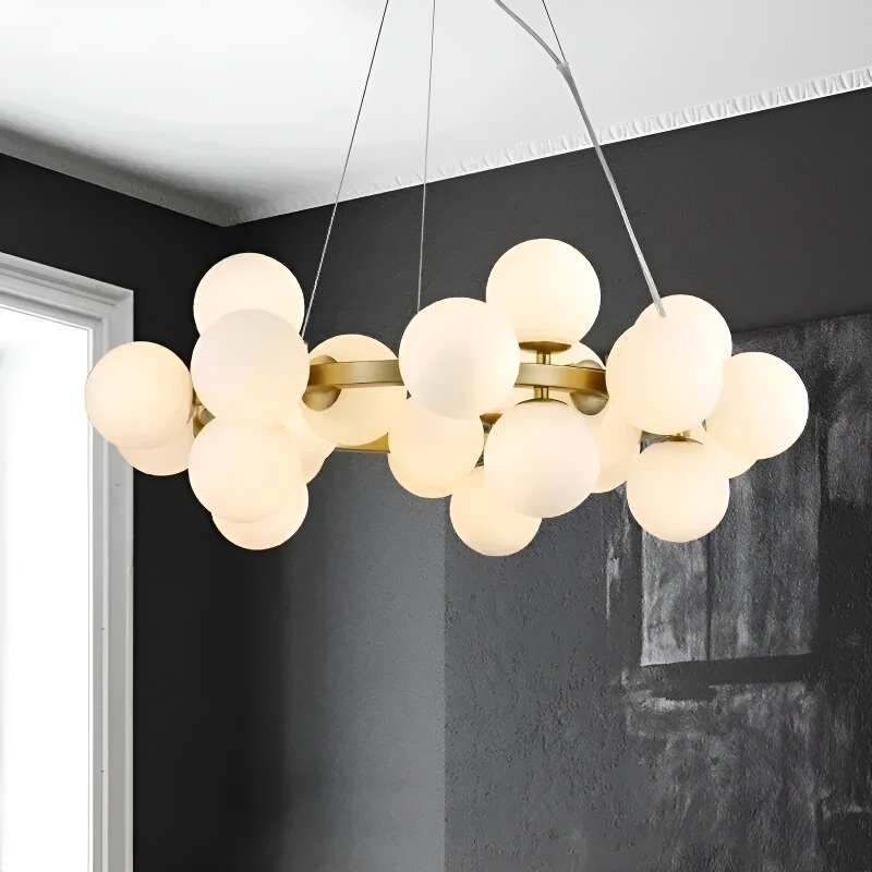 Подвесная люстра Milk Bubble Round Chandelier D56 от ImperiumLoft Подвесная люстра Milk Bubble Round Chandelier D56 от ImperiumLoft