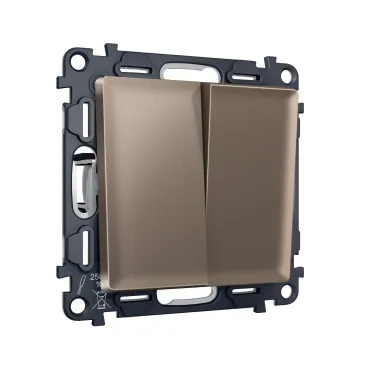 Комплект механизма 2-кл выключателя с самовозвратом Ambrella Volt ALFA MA633050