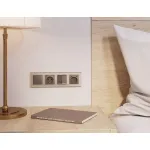 Комплект механизма 2-кл выключателя с самовозвратом Ambrella Volt ALFA MA633050 от ImperiumLoft