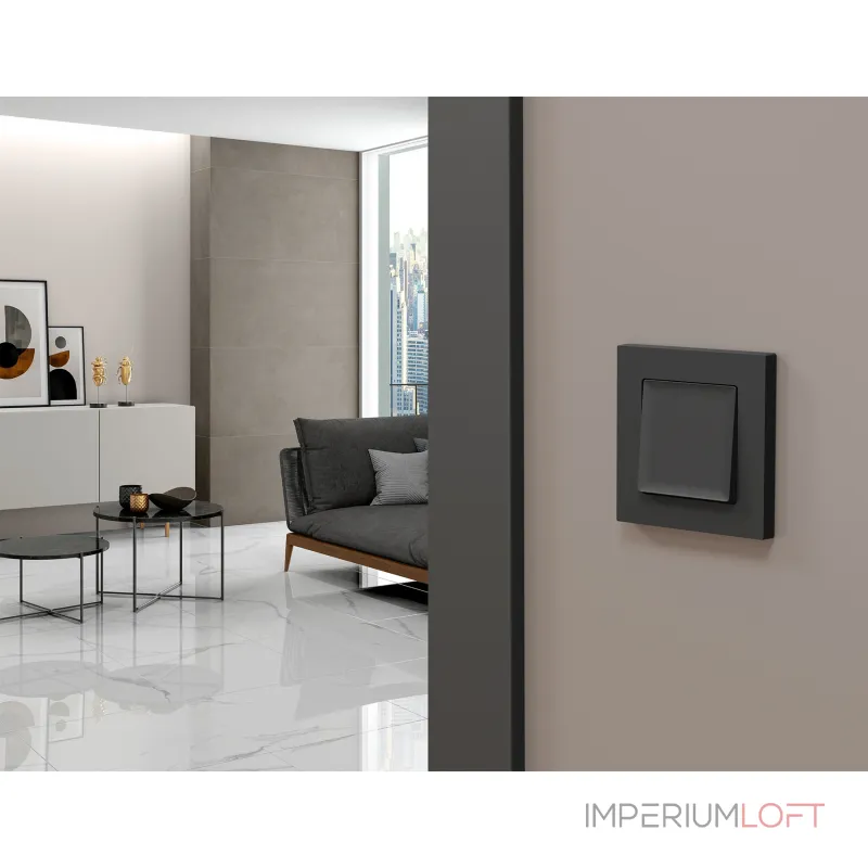 Комплект механизма 1-кл выключателя с самовозвратом Ambrella Volt ALFA MA901050 от ImperiumLoft