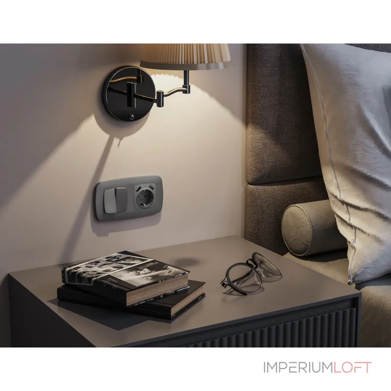 Комплект механизма 2-кл выключателя с самовозвратом Ambrella Volt OMEGA MO653050 от ImperiumLoft