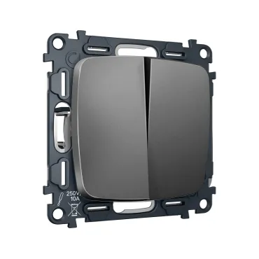 Комплект механизма 2-кл выключателя с самовозвратом Ambrella Volt OMEGA MO653050