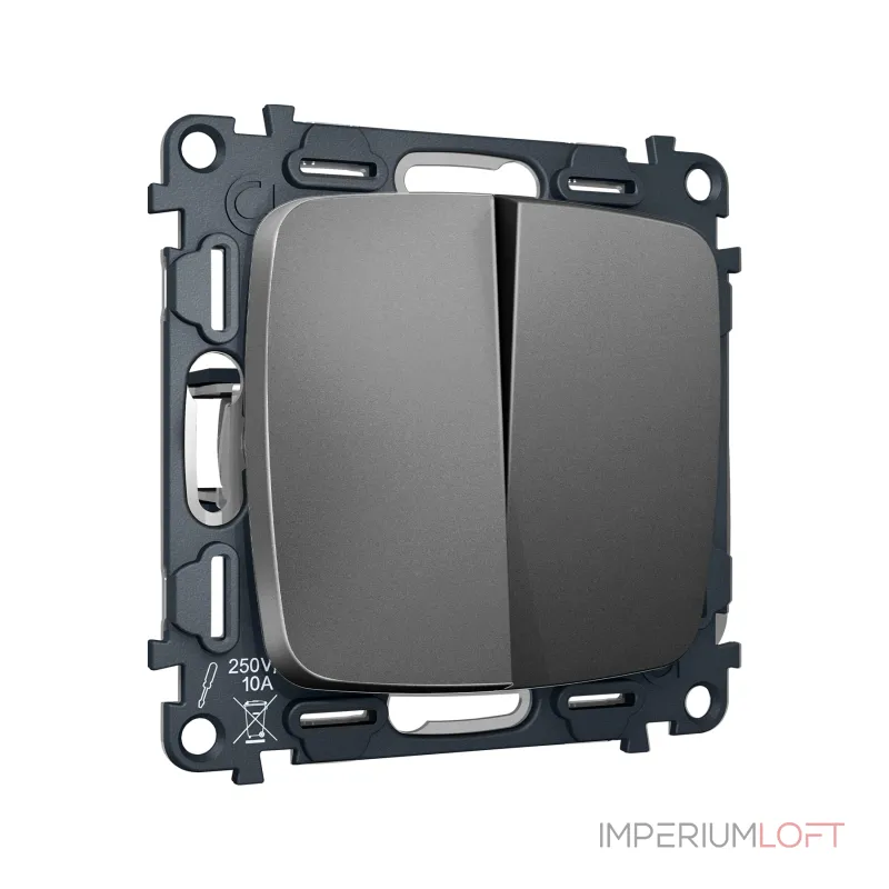 Комплект механизма 2-кл выключателя с самовозвратом Ambrella Volt OMEGA MO653050 от ImperiumLoft