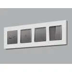 Комплект механизма 1-кл выключателя с самовозвратом Ambrella Volt ALFA MA651050 от ImperiumLoft