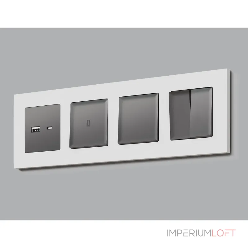 Комплект механизма 1-кл выключателя с самовозвратом Ambrella Volt ALFA MA651050 от ImperiumLoft Комплект механизма 1-кл выключателя с самовозвратом Ambrella Volt ALFA MA651050 от ImperiumLoft