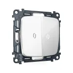 Комплект механизма 2-кл выключателя с самовозвратом с подсветкой 5600K Ambrella Volt OMEGA MO104055 от ImperiumLoft