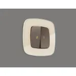 Комплект механизма 2-кл выключателя с самовозвратом с подсветкой 3200K Ambrella Volt OMEGA MO634050 от ImperiumLoft