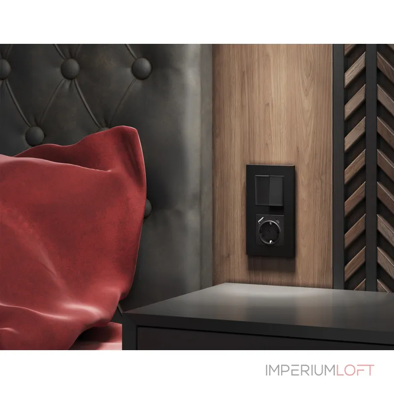 Комплект механизма 2-кл выключателя с самовозвратом Ambrella Volt ALFA MA803050 от ImperiumLoft