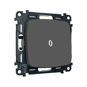 Комплект механизма 1-кл выключателя с самовозвратом с подсветкой 5600K Ambrella Volt OMEGA MO902055