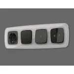 Комплект механизма 1-кл выключателя с самовозвратом с подсветкой 10000K Ambrella Volt OMEGA MO801050 от ImperiumLoft