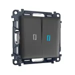 Комплект механизма 2-кл выключателя с самовозвратом с подсветкой 10000K Ambrella Volt ALFA MA904060 от ImperiumLoft