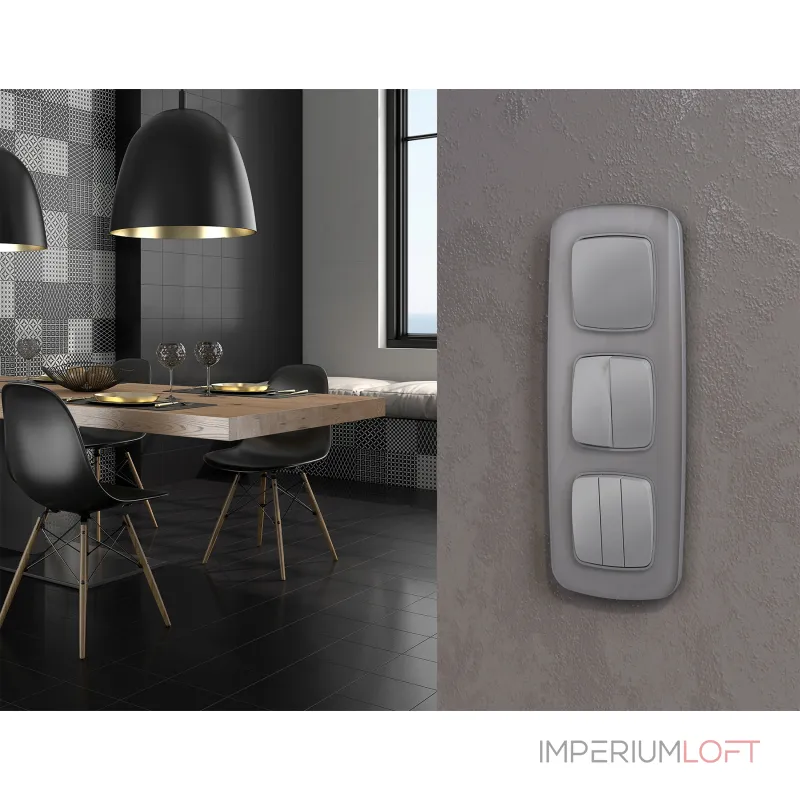 Комплект механизма 2-кл выключателя с самовозвратом Ambrella Volt OMEGA MO503050 от ImperiumLoft Комплект механизма 2-кл выключателя с самовозвратом Ambrella Volt OMEGA MO503050 от ImperiumLoft