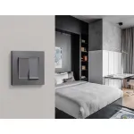 Комплект механизма 2-кл выключателя с самовозвратом Ambrella Volt ALFA MA653050 от ImperiumLoft