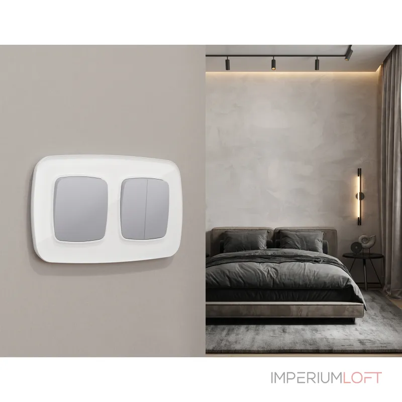 Комплект механизма 2-кл выключателя с самовозвратом Ambrella Volt OMEGA MO503050 от ImperiumLoft Комплект механизма 2-кл выключателя с самовозвратом Ambrella Volt OMEGA MO503050 от ImperiumLoft