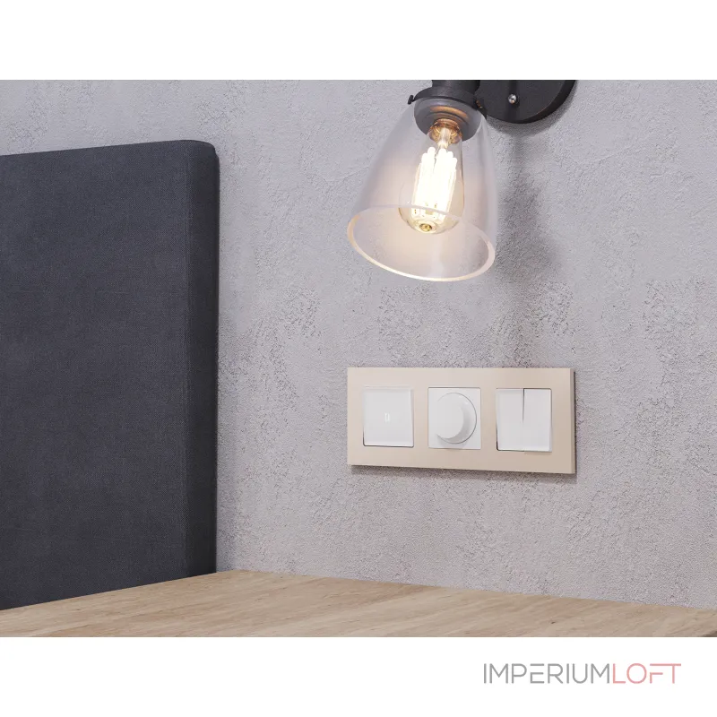 Комплект механизма 2-кл выключателя с самовозвратом Ambrella Volt ALFA MA103050 от ImperiumLoft