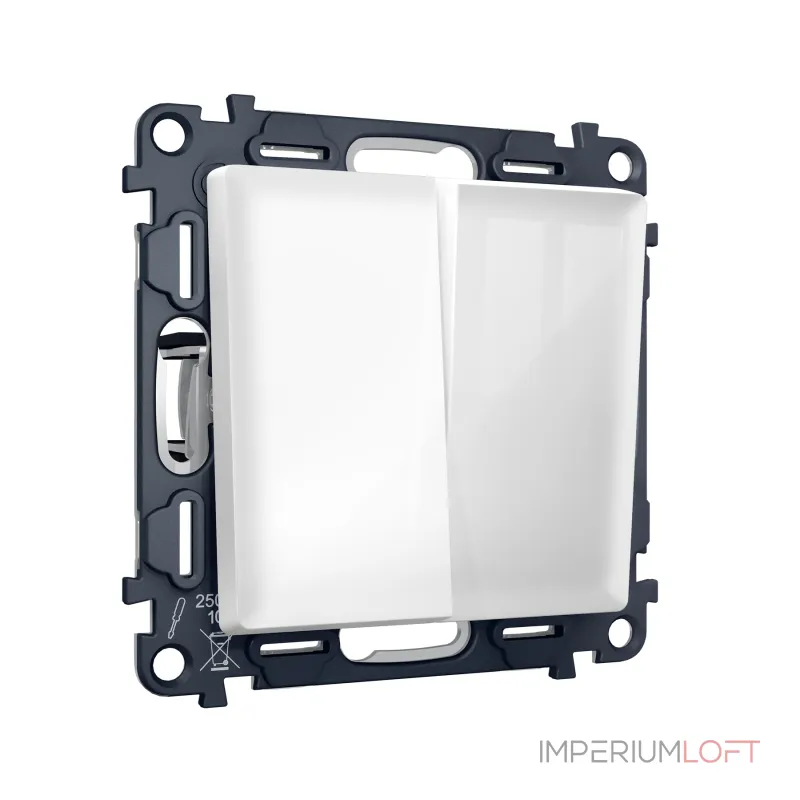 Комплект механизма 2-кл выключателя с самовозвратом Ambrella Volt ALFA MA103050 от ImperiumLoft