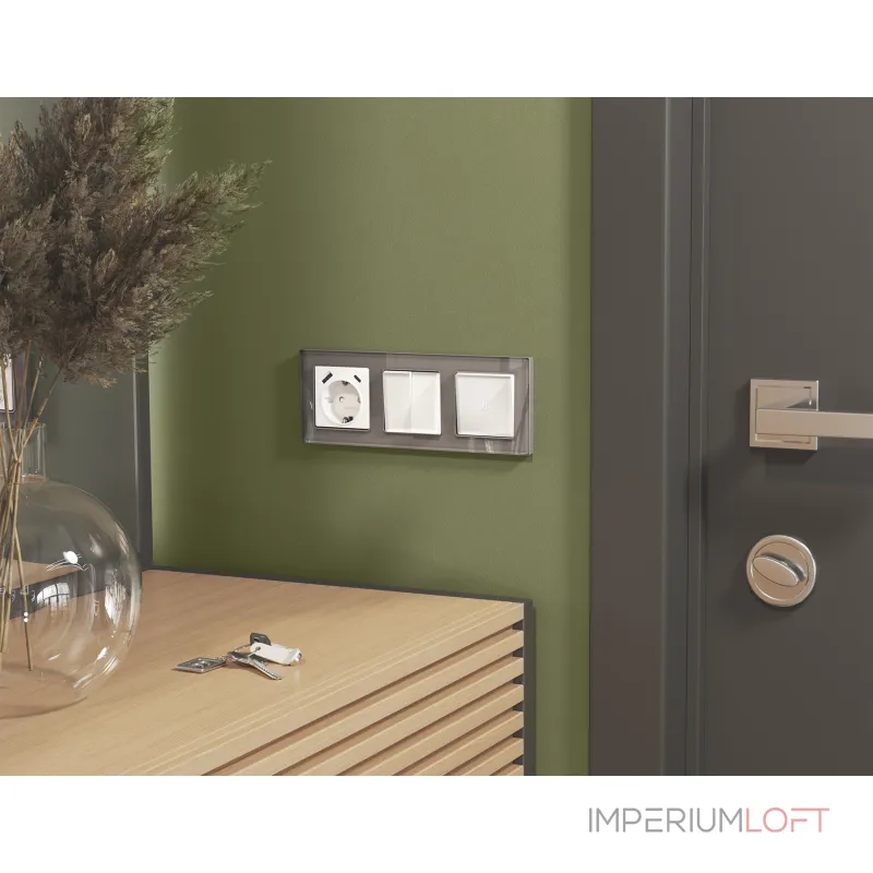 Комплект механизма 2-кл выключателя с самовозвратом Ambrella Volt ALFA MA103050 от ImperiumLoft