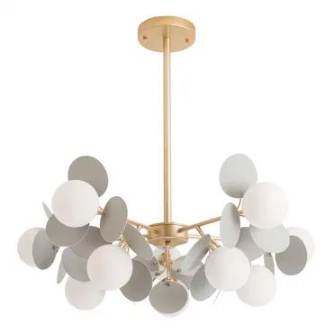 Люстра на штанге Arte Lamp PEACOCK A1369SP-10GY Люстра на штанге Arte Lamp PEACOCK A1369SP-10GY