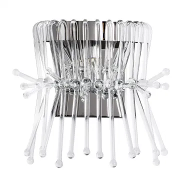 Накладной светильник Divinare Vetro 7565/02 AP-1 Цвет плафонов прозрачный Цвет арматуры никель Накладной светильник Divinare Vetro 7565/02 AP-1 Цвет плафонов прозрачный Цвет арматуры никель