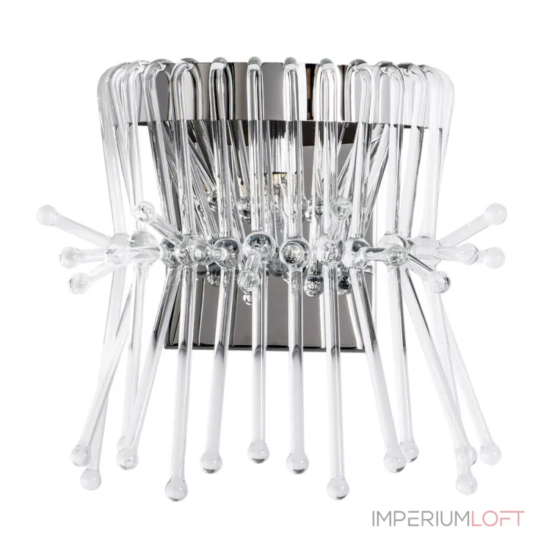 Накладной светильник Divinare Vetro 7565/02 AP-1 Цвет плафонов прозрачный Цвет арматуры никель от ImperiumLoft