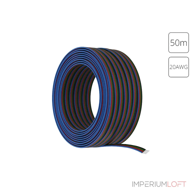 Провод 4-жильный для светодиодной ленты RGB 50м 20AWG A20-4W Arte Lamp STRIP-ACCESSORIES A20-4W от ImperiumLoft