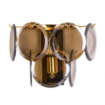 Накладной светильник Divinare Chloe 7566/01 AP-1 Цвет плафонов коричневый Цвет арматуры золото