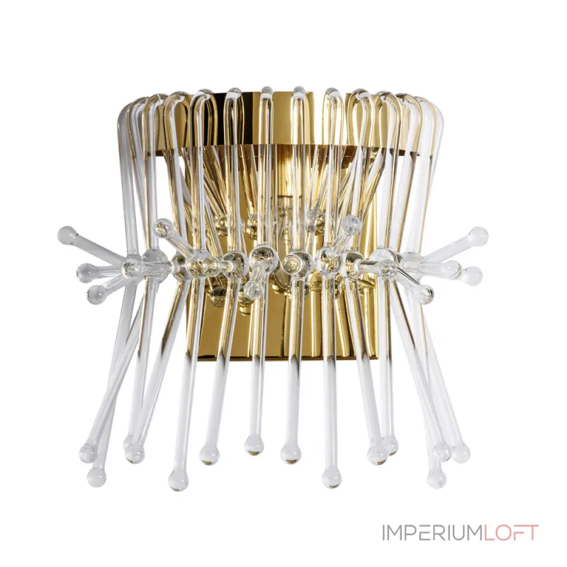 Накладной светильник Divinare Vetro 7565/01 AP-1 Цвет плафонов прозрачный Цвет арматуры золото от ImperiumLoft Накладной светильник Divinare Vetro 7565/01 AP-1 Цвет плафонов прозрачный Цвет арматуры золото от ImperiumLoft