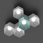 Потолочный светильник HEXAGON B H15 Blue от ImperiumLoft