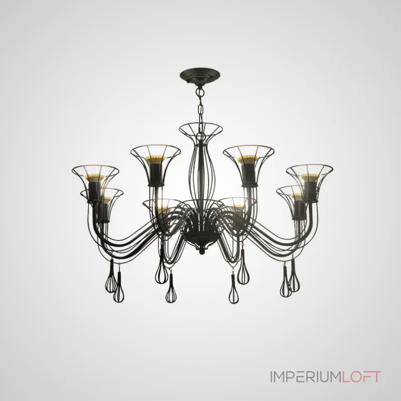 Подвесная люстра CAST 8 Black от ImperiumLoft Подвесная люстра CAST 8 Black от ImperiumLoft