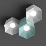 Потолочный светильник HEXAGON B H15 Blue от ImperiumLoft