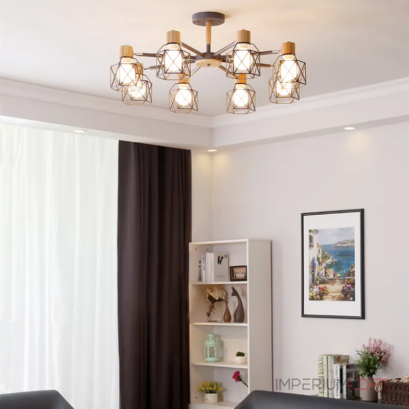 Потолочная люстра CORF B3 Black 3 lamps от ImperiumLoft
