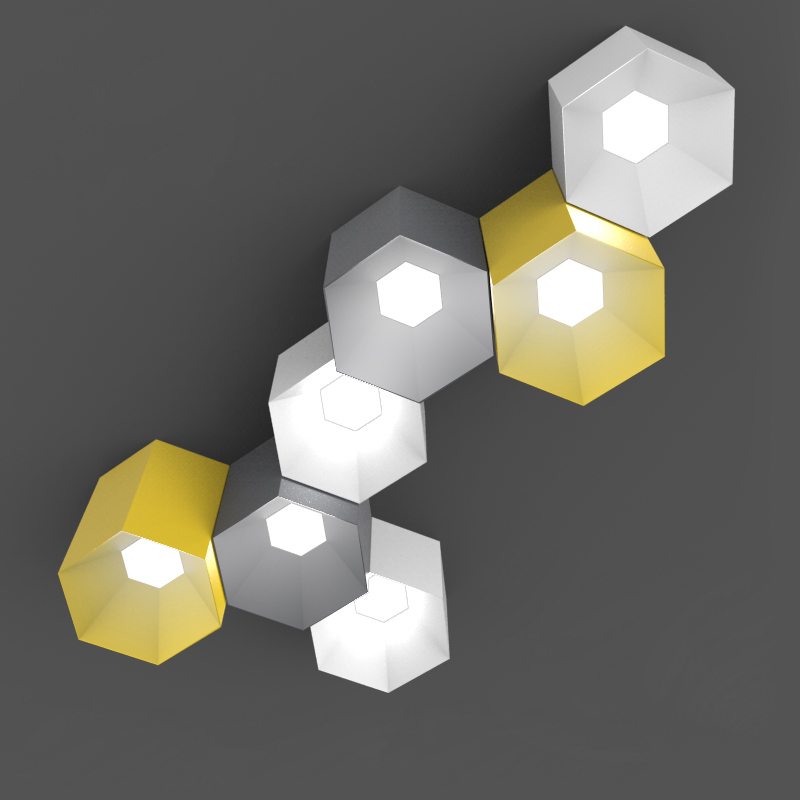 Потолочный светильник HEXAGON B H15 Blue от ImperiumLoft Потолочный светильник HEXAGON B H15 Blue от ImperiumLoft