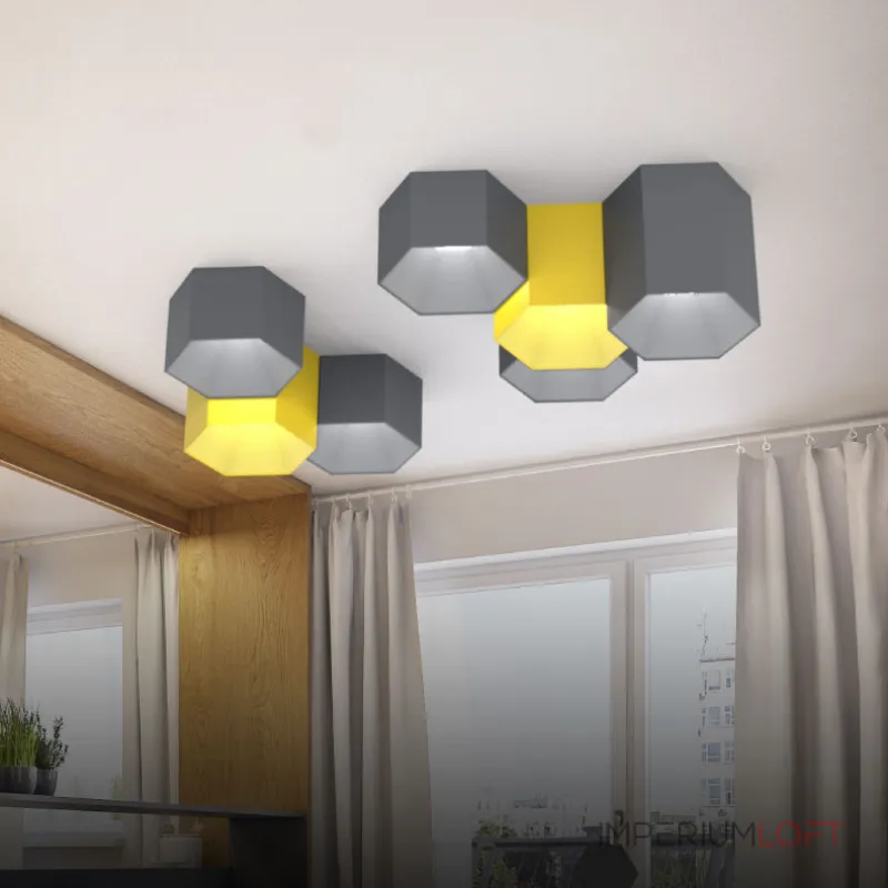 Потолочный светильник HEXAGON B H15 Blue от ImperiumLoft Потолочный светильник HEXAGON B H15 Blue от ImperiumLoft