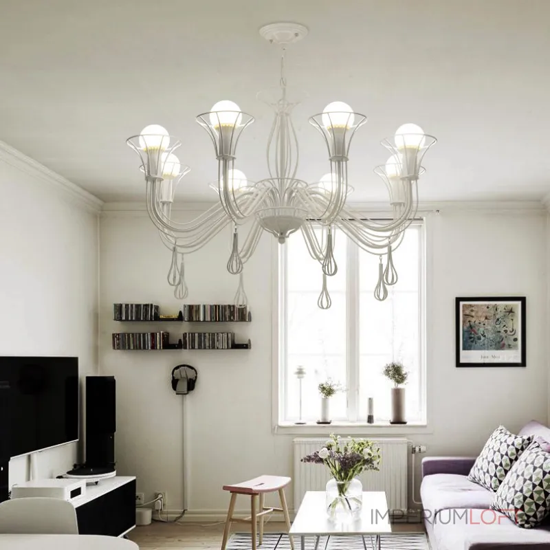 Подвесная люстра CAST 5 White от ImperiumLoft