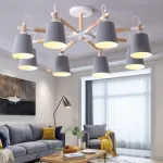 Потолочная люстра VARDA 8 lamps Grey