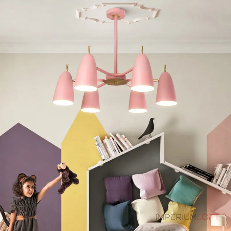 Люстра на штанге PINNACLE D70 Pink от ImperiumLoft