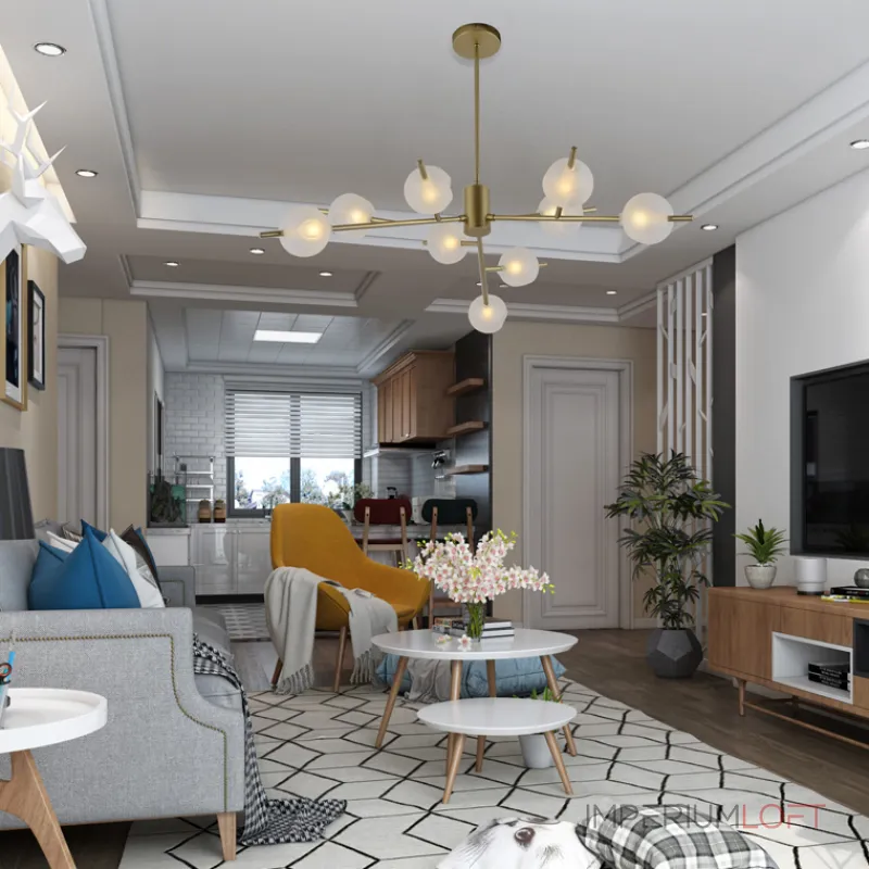 Люстра на штанге VIDE 9 от ImperiumLoft